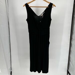 Boden Womens NEW Sleeveless Jersey Midi Dress Size 8L Pockets V-Neck